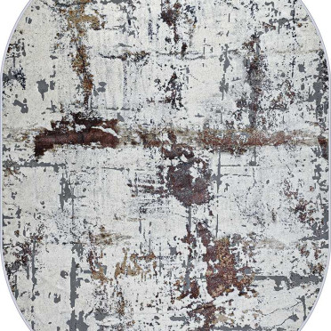 Турецкий ковер Regnum 37379A OVAL TERRA / L.GREY