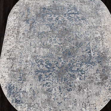 Ковер 02946B - BLUE / BEIGE - Овал - коллекция KIRKE