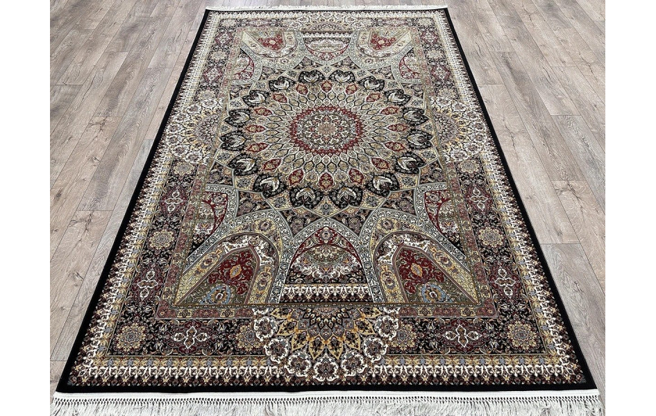 Ковер турецкий Абришим 3809A navy прямоугольный