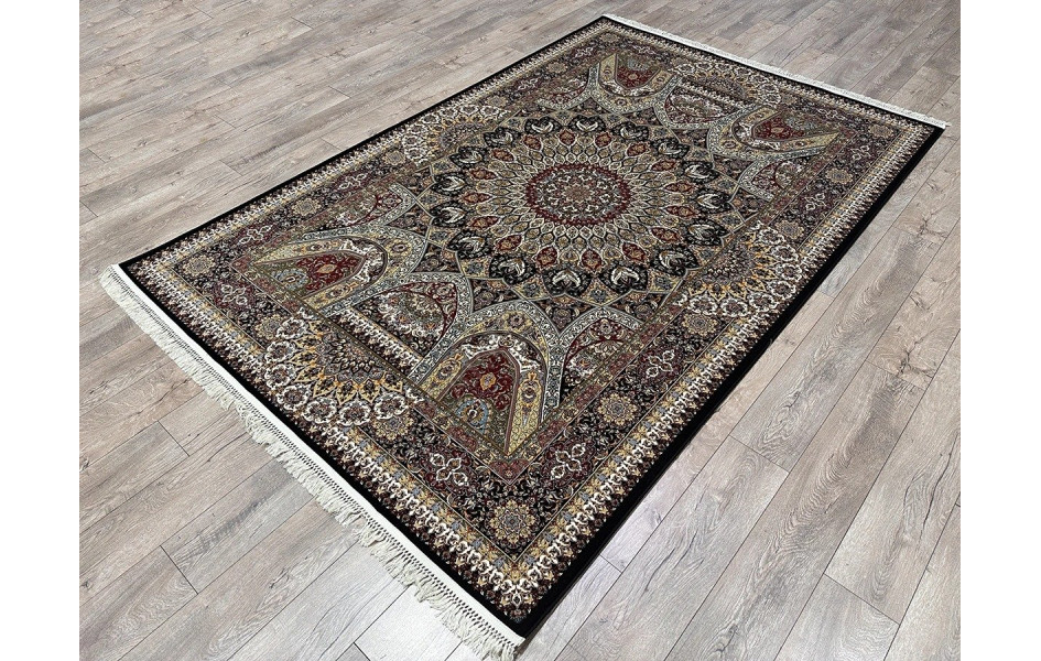 Ковер турецкий Абришим 3809A navy прямоугольный