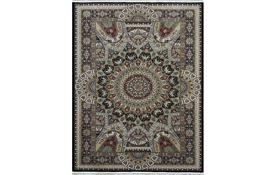 Ковер турецкий Абришим 3809A navy прямоугольный