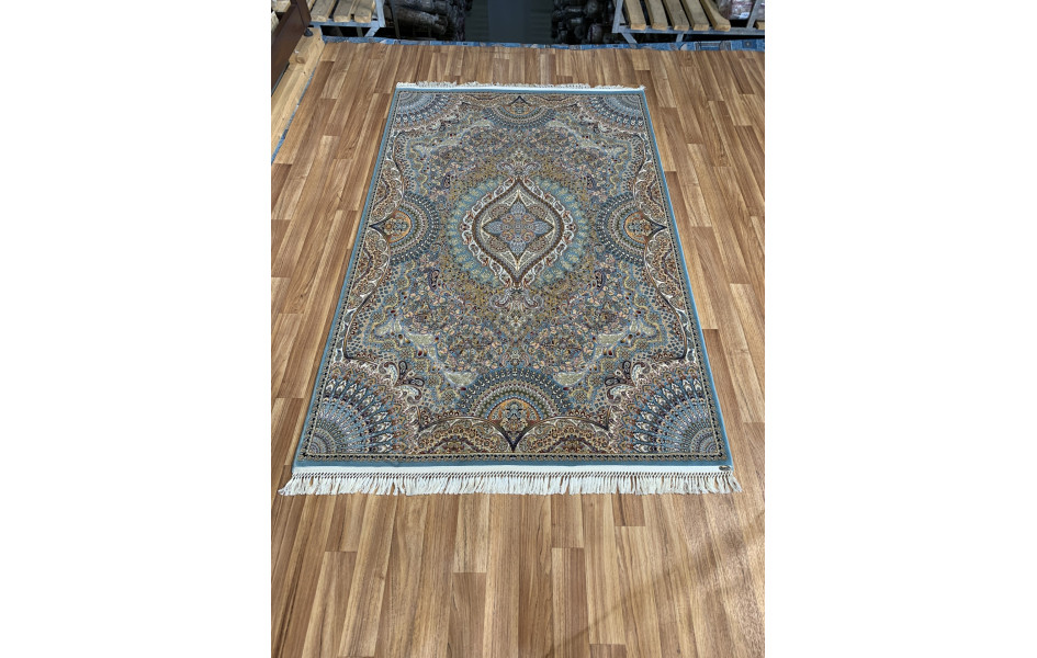 Ковер турецкий Абришим 3843 Mavi прямоугольный