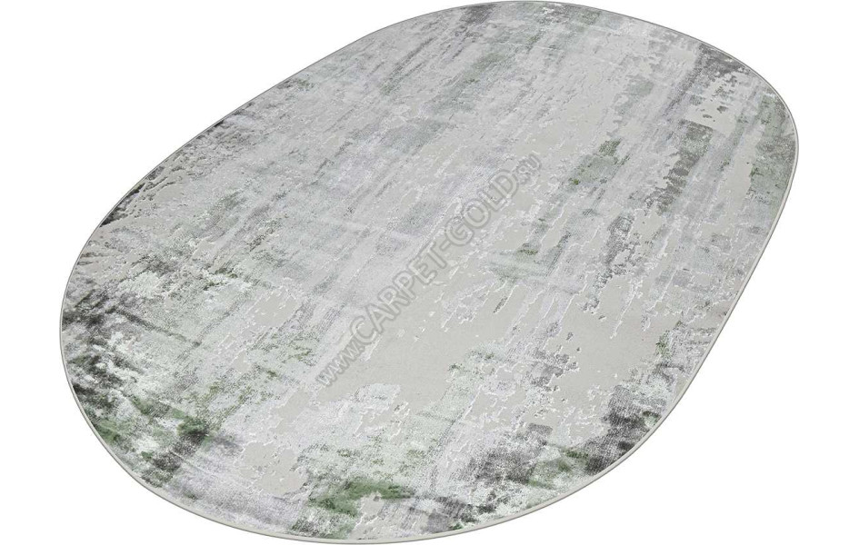 37107A OVAL GREEN FLS / L.GREY Kleopatra