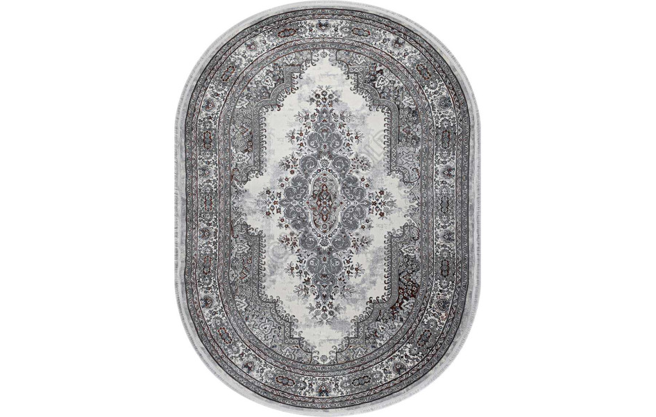 Турецкий ковер Regnum 37662B OVAL BLUE / L.GREY