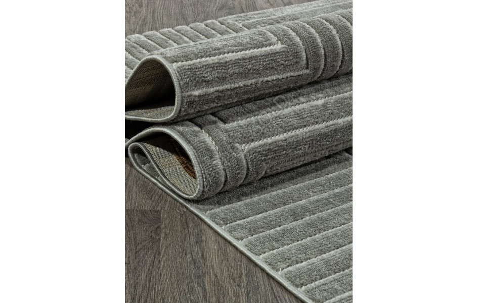 Ковер D786AG - GREY / GREY - Прямоугольник - коллекция JUNO