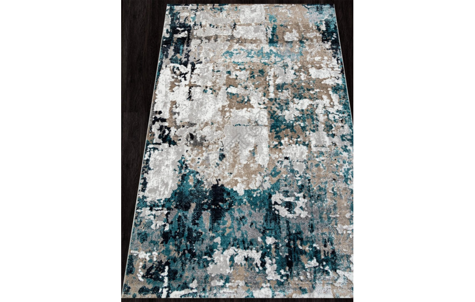 Ковер 01632A - GREY / TURQUOISE - Прямоугольник - коллекция PARADIZE