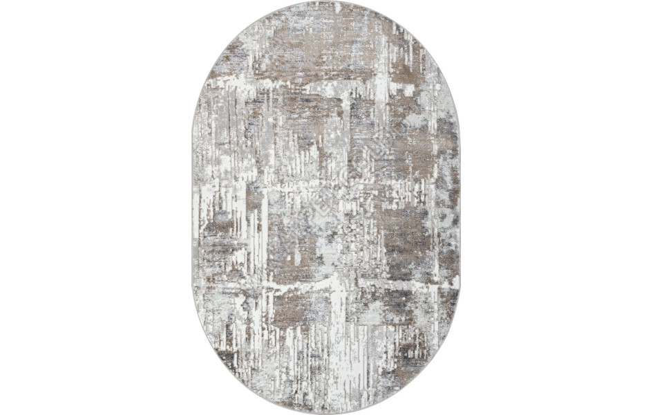 Ковер 06735B - CREAM HB / GREY - Овал - коллекция PARADIZE