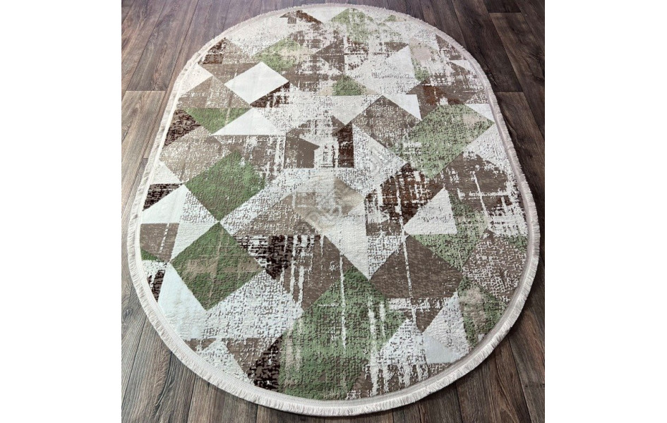 DECO 10128A GREEN-BEIGE овал