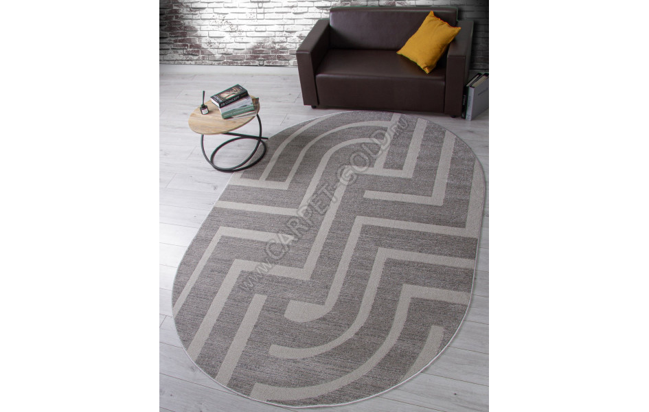 Ковер F439 - LIGHT GRAY - Овал - коллекция DIOS